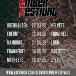 GLOWING EMBER FESTIVAL – gibt Billing für das Konzert in Oberhausen bekannt