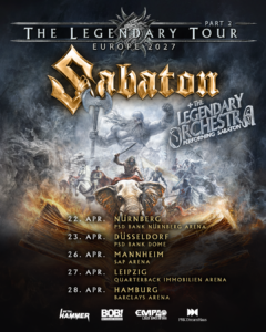 SABATON – The Legendary Tour – Part 2 kommt 2027 nach Europa zurück!