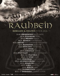 RAUHBEIN starten „REBELLEN & HELDEN TOUR 2026“ am 23. Oktober